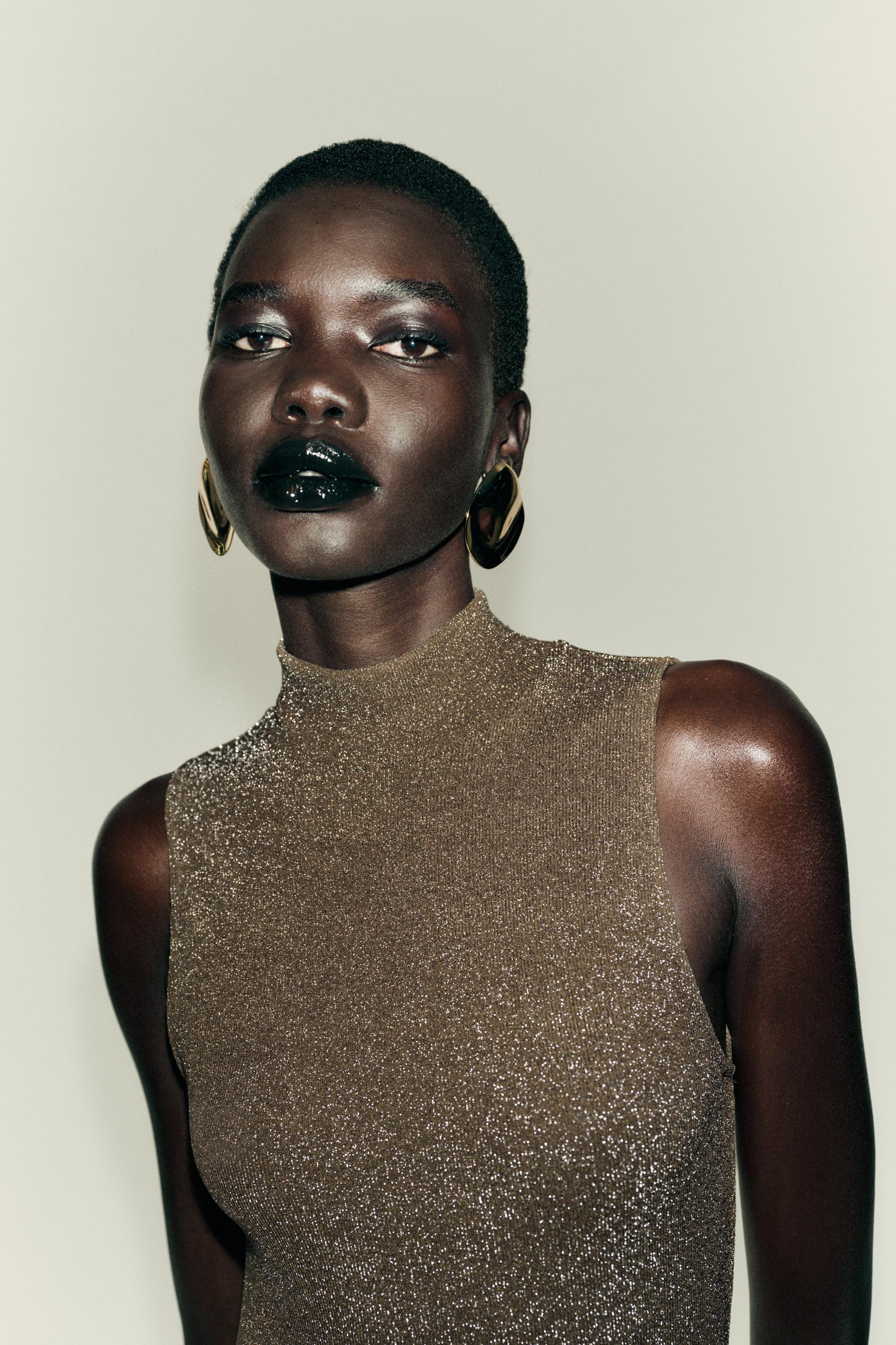 ROBE FIL MÉTALLISÉ SANS MANCHES